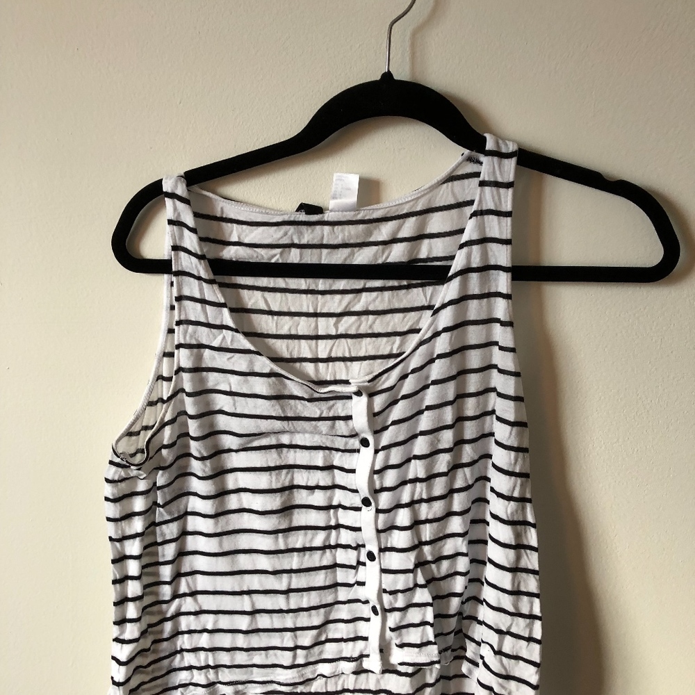 H&M striped high-low tank top